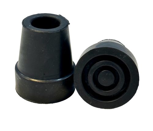 Cane Tips  Pair  Black  fits tubing diameter of 3/4 - Precision Lab Works