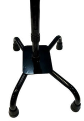 Quad Cane  Large Base  Black - Precision Lab Works