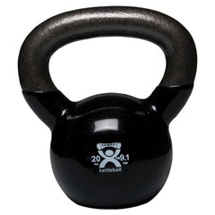 Kettlebell Vinyl Coated Weight Black  20lb  10 - Precision Lab Works