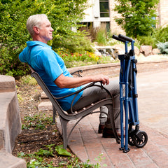 EZ Fold-N-Go Walker Cobalt Blue by Stander - Precision Lab Works