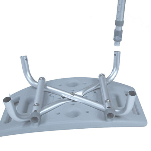 Shower Safety Bench W/Back - KD Tool-Free Asmy Grey  Case/4 - Precision Lab Works