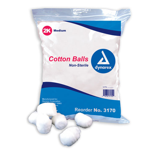 Cotton Balls  Non Sterile Medium Pk/2000 - Precision Lab Works