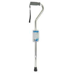 Cane  Soft Foam Offset Handle  Blue Jay  Silver with Strap - Precision Lab Works