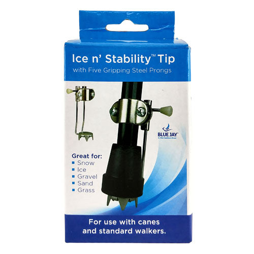 Ice n' Stability Cane Tip by Blue Jay with 5 Steel Prongs - Precision Lab Works