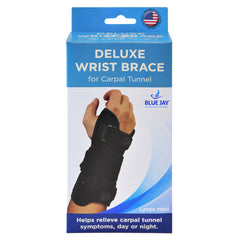 Blue Jay Dlx Wrist Brace Black for Carpal Tunnel  Left Lg/XL - Precision Lab Works