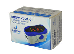 Comfort Finger Tip Pulse Oximeter  Blue Jay Brand - Precision Lab Works