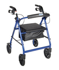 Rollator  Aluminum w/Fold-Up & Remov Back  Padded Seat Blue - Precision Lab Works