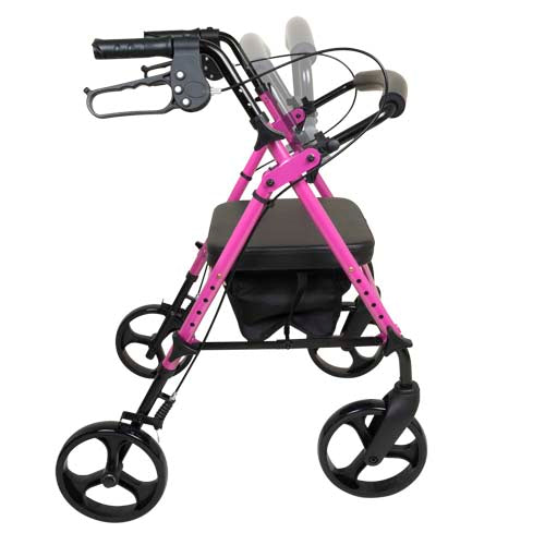 Rollator  Aluminum  Height Adjustable  Pink - Precision Lab Works