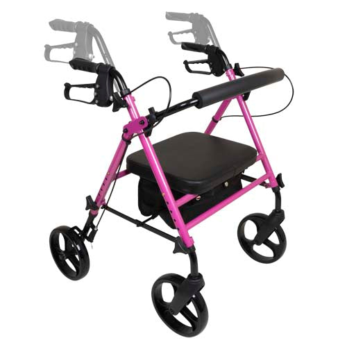 Rollator  Aluminum  Height Adjustable  Pink - Precision Lab Works