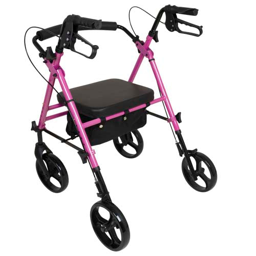 Rollator  Aluminum  Height Adjustable  Pink - Precision Lab Works