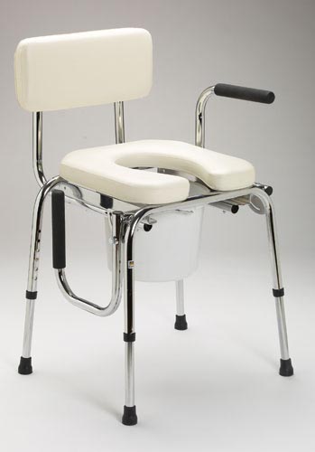 Drop Arm Commode With Padded Seat - Precision Lab Works