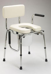 Drop Arm Commode With Padded Seat - Precision Lab Works