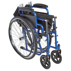 Ziggo Wheelchair  Lightweight Folding  16   Blue - Precision Lab Works