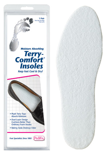 Sockless Insoles w/Terry Comfort One Size Fits Most Pr - Precision Lab Works